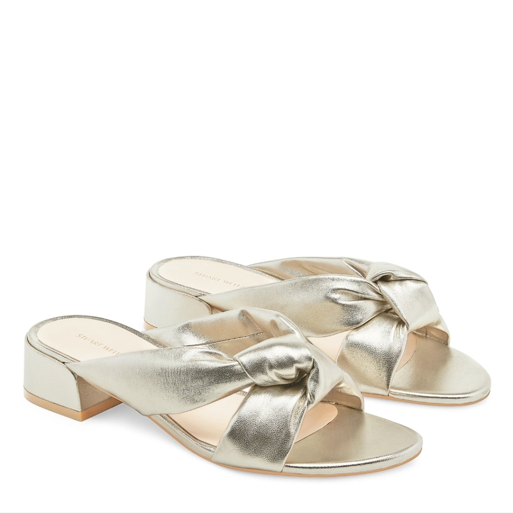 NEW Block Slide in Metallic Nappa leather